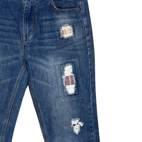 Tommy Hilfiger Jeans Womens 2 Blue Slim Straight Distressed Vintage 2004 Y2K - Picture 3 of 8